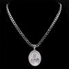 Hip Hop Jesus Religious Pendant Necklace for Women Men Stainless Steel Silver Color Catholic Necklaces Jewelry Collier NZZ485S05