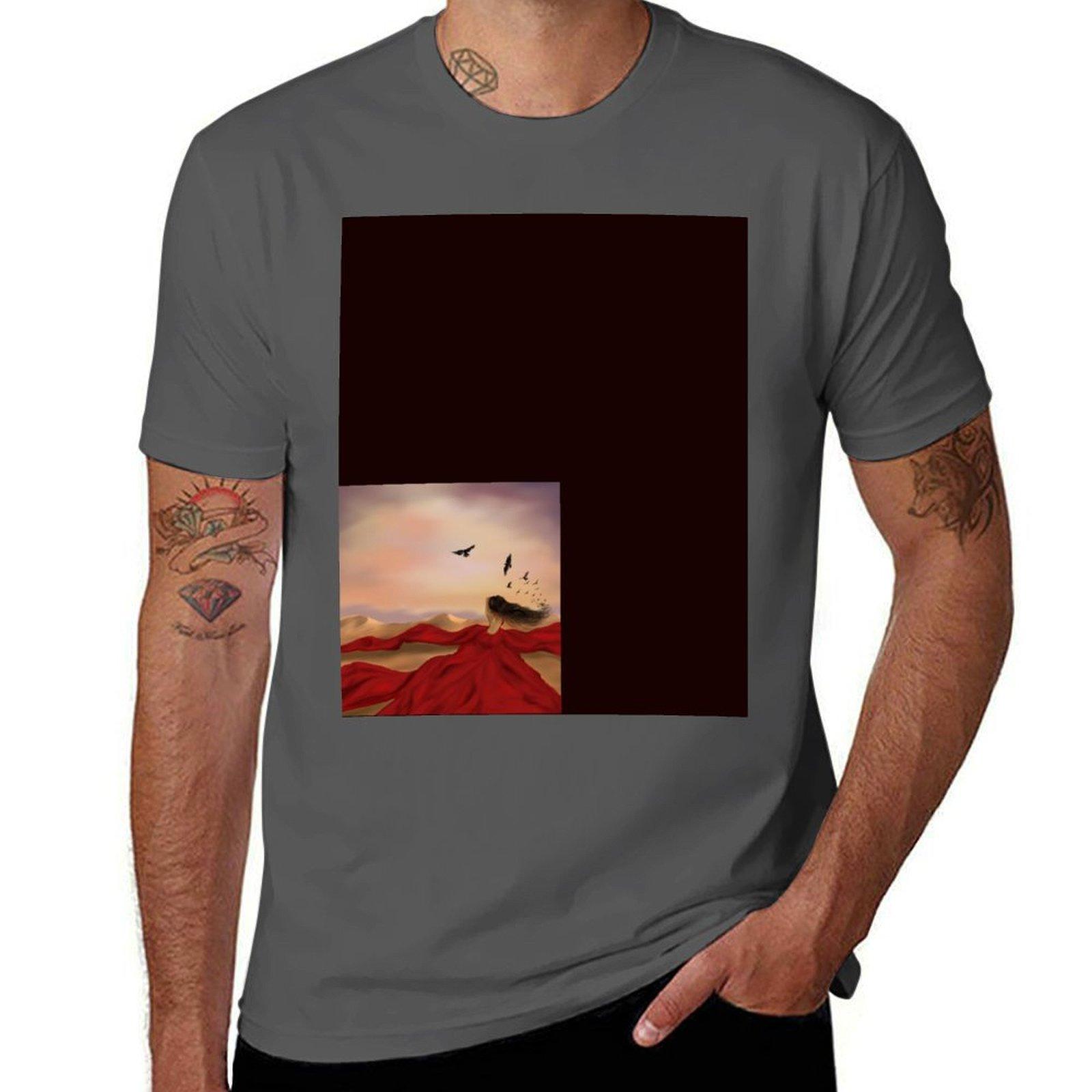 

t man in luxury shirt T-Shirt dramatic man desert, t Girl shirts red, funny 4XL