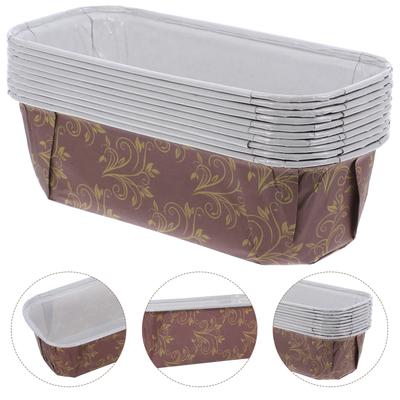 10 Pezzi Vassoio Carta per Torte Carta per Fodera Forno per Panini Teglie per Panini Usa e Getta Teglie da Forno Rettangolari Stampo Loft Tazze Antiaderenti per Pane