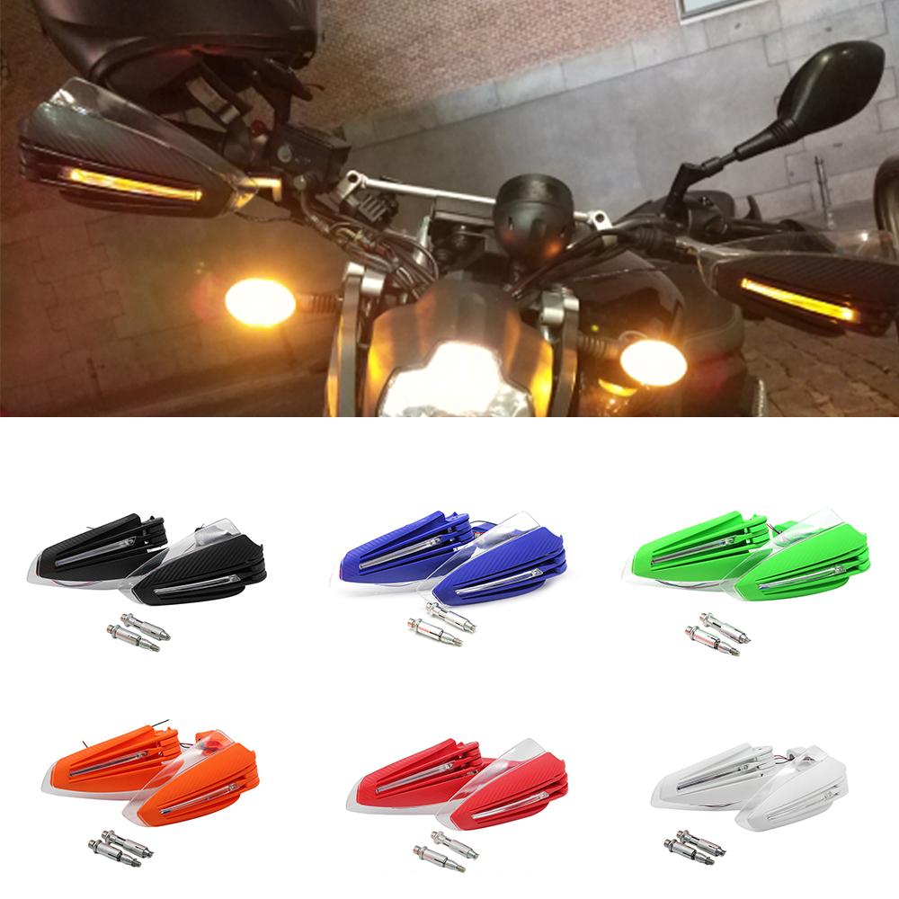 ZSDTRP Motorcycle Led Hand Guard Shield Windproof Motorbike Motocross Universal Protector Modification Protective