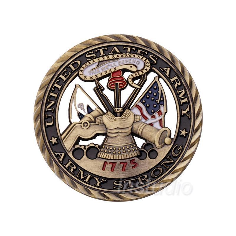 Amerikanische Challenge Coins, Gedenkmedaillen, kreative Dekorationen, ausgesägte Designs, Münzen, Militärmedaillen, bemalte Handarbeiten, Sammlerstücke