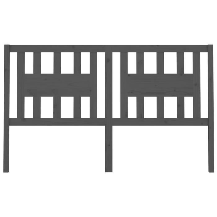 VidaXL Headboard Grey 166x4x100 Cm Solid Pine Wood 818682