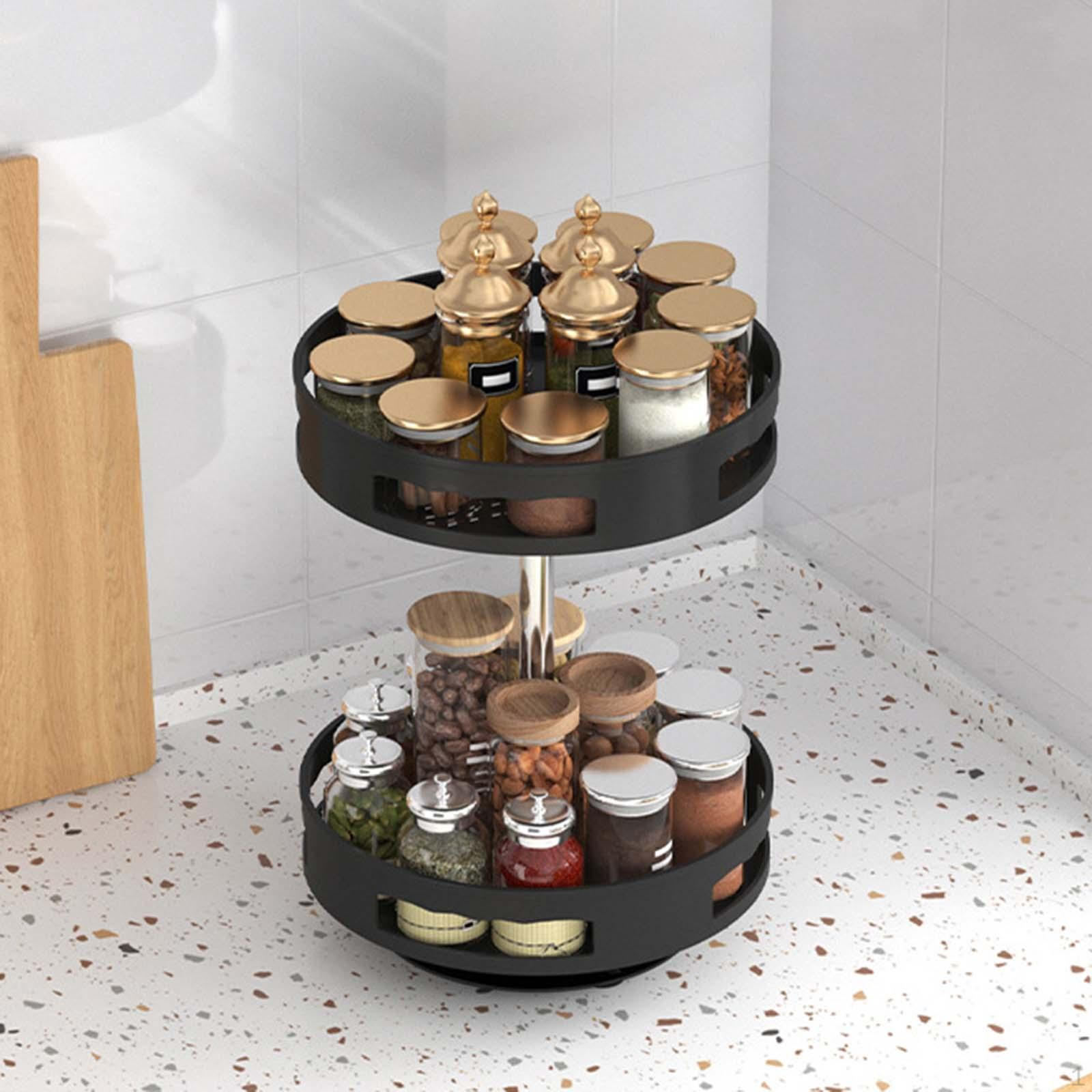 

Lazy Susan Organizer 360° Access 360° Bathroom Storage Spice Rotating Spice Rack для 2 Tiers