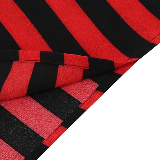 2ks/sada Dámská pirátská cosplay sukně s páskem Nepravidelný lem Elastický pas Pruhovaná sukně Oblečení s renesančním motivem