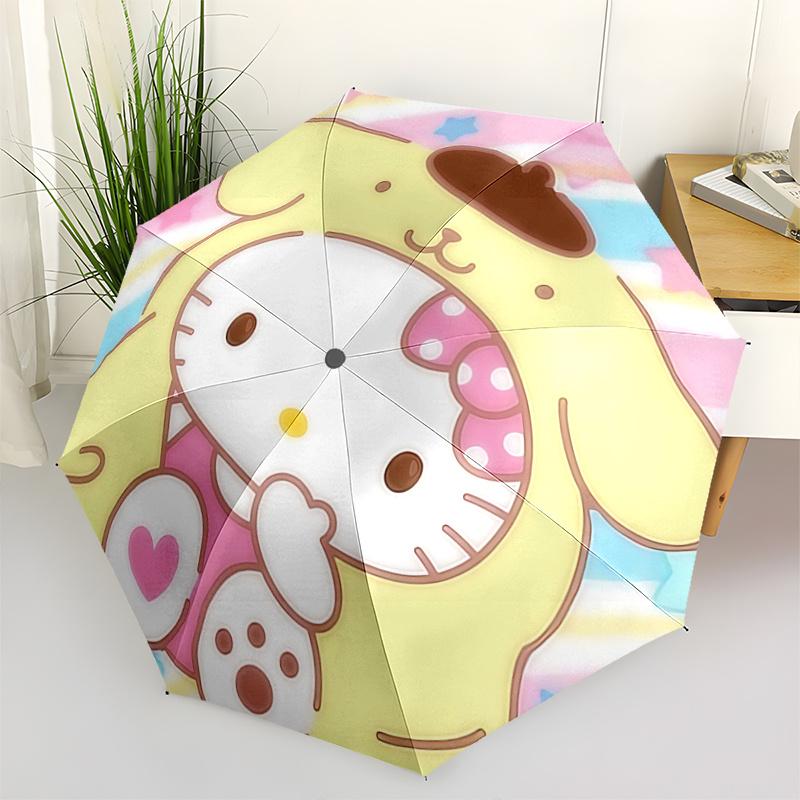 

1pc Hello Kitty Automatic Opening/Closing Umbrella with Foldable Design, 8-Bone Iron Frame Outdoor Umbrella - Perfect Gift for Fans, Travelers, Everyd