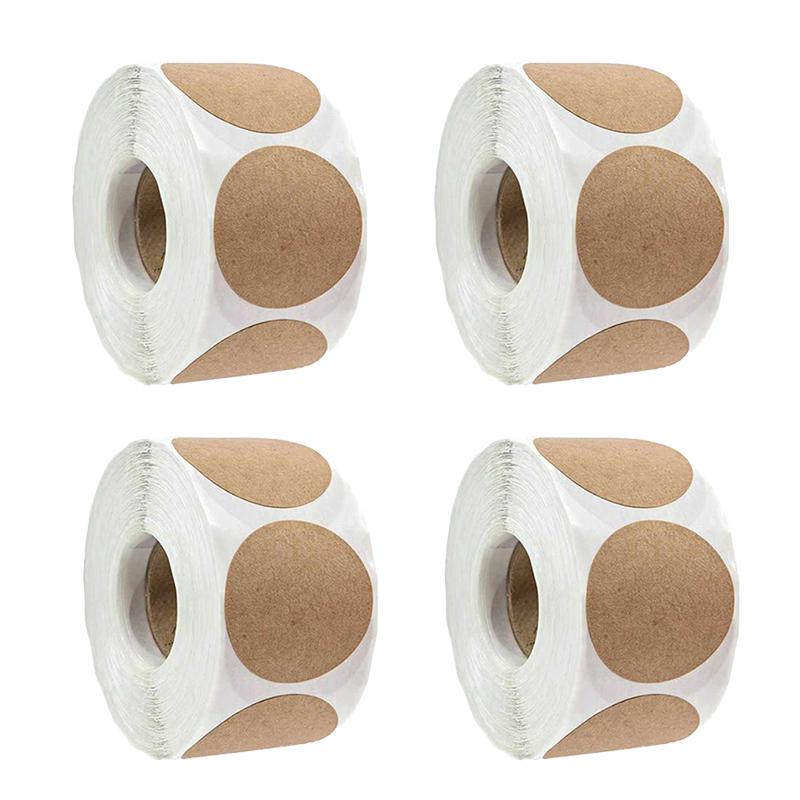 500 Buc/Rola Hârtie Etichetă Autoadezivă Kraft Rotundă Articole DIY Clasificare Autocolante cu Nume Etichete Personalizate Autocolante