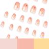 Star & Moon Press-On Nail Art Stickers with Short False Fingernail Tips