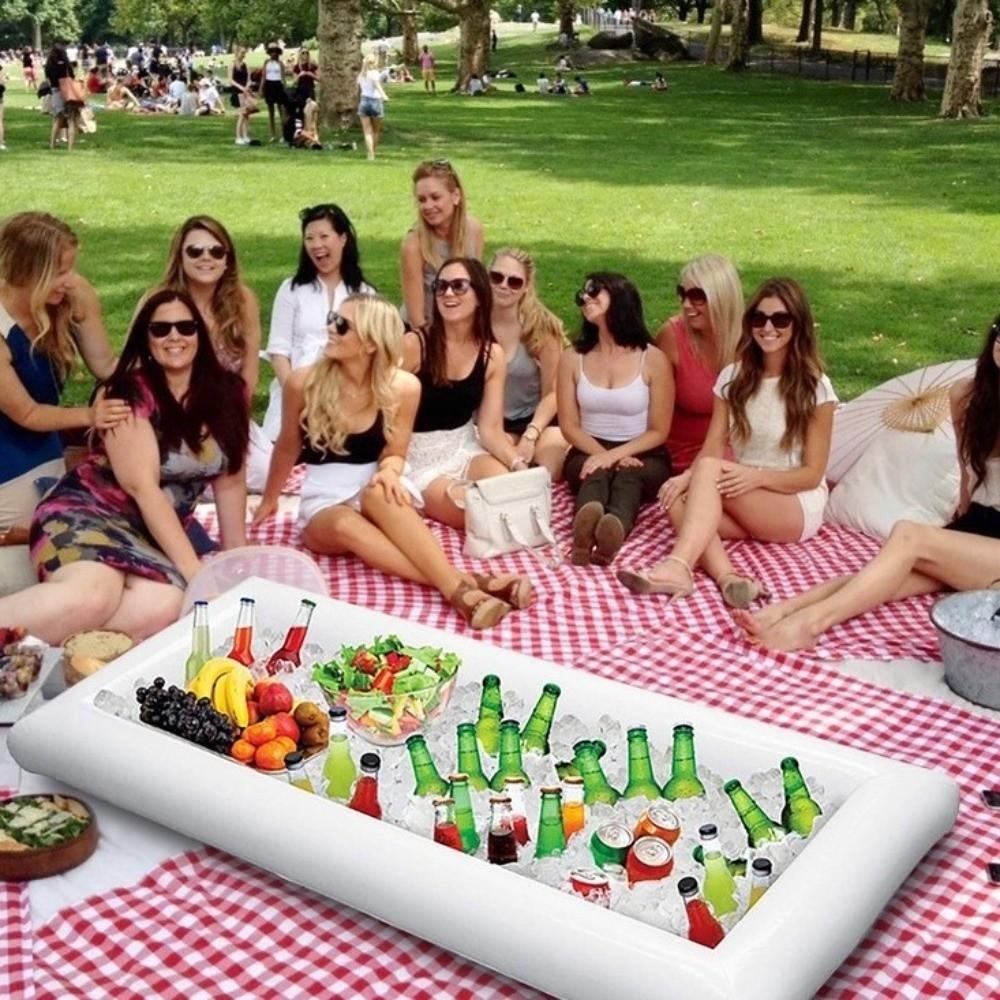 Multi-functional Inflatable Serving Bar PVC Pool Float Tray Inflatable Floating Tray Camping