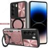 Slide Lens Push Window Armor Funda for OPPO Realme C75 4G Case for Realme 14X V60 Pro Case Magnetic Ring Stand Holder Cover