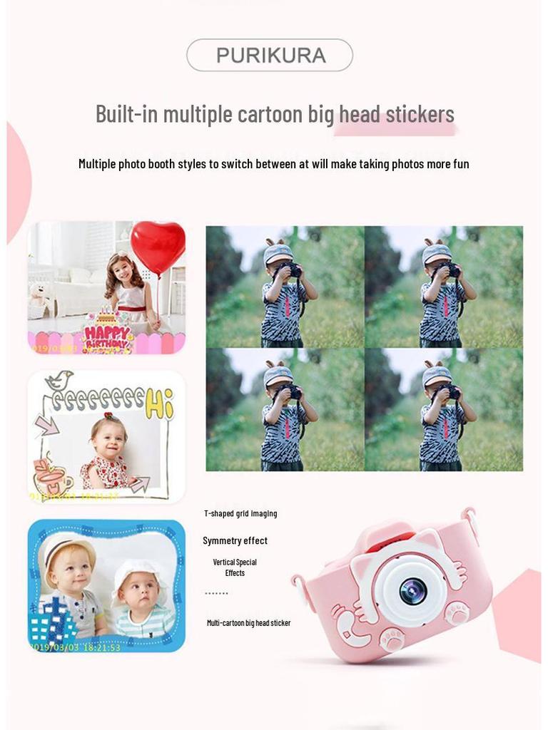 HD Dual Camera Cartoon Toy for Kids - Video Recording & SLR Digital Holiday Gift