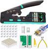 Set Mesh Cutters Network Crimping Test Perforated Crystal Head Making Pliers Tool Combination Hardware Network Repair