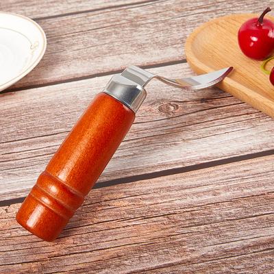 Ξύλινη λαβή από ανοξείδωτο ατσάλι για αφαίρεση κρέατος καρύδας Άνοιγμα τρύπας αφαίρεσης με το χέρι