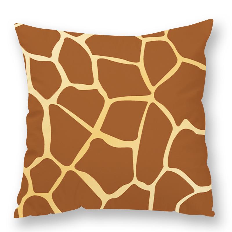 Fashionable Animal Spots Elements Cow Print Leopard Print Pillow Zebra Print Pillow Case Plush Sofa Car Waist