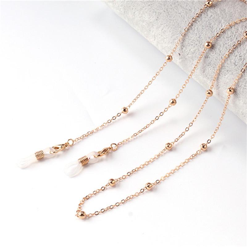Women's High-End Beaded Metal Glasses Necklace - Anti-Slip Simple Jewelry Lanyard