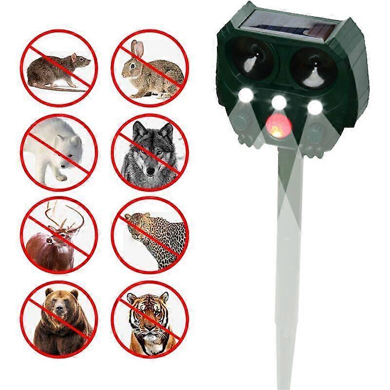 Solar Animal Repeller Waterproof Ultrasonic Motion Sensor Outdoor Dog Repeller,