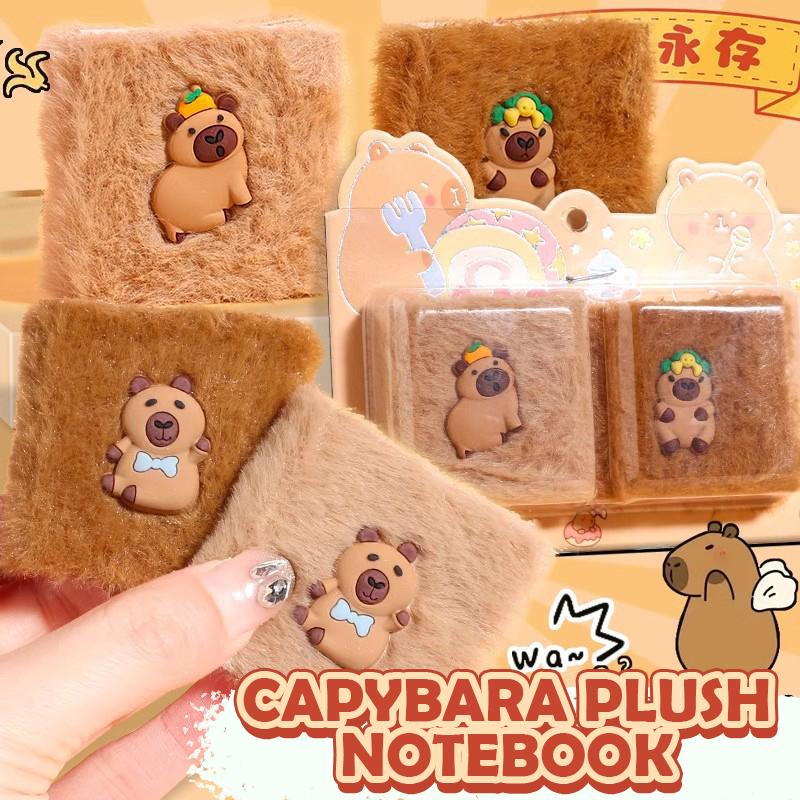 

2 шт. Плюшевая капибара Книга Мини-книга для обмена Милая Книга с кармашками для фасоли Пара Портативный блокнот Ручка 2 PCS
