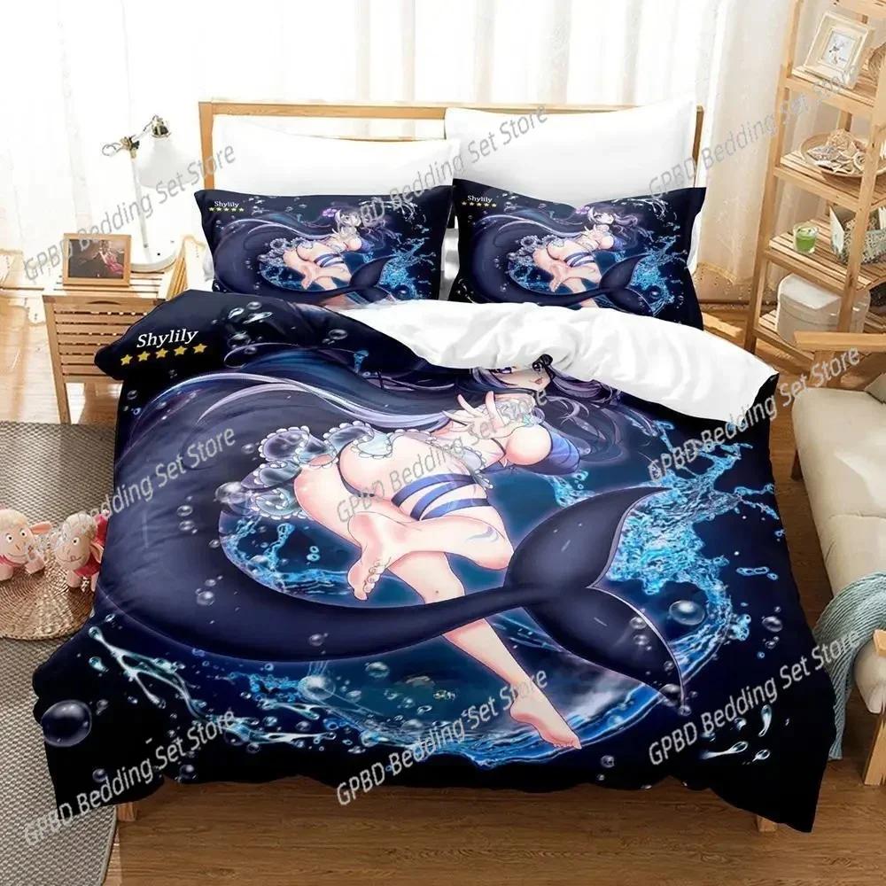 Anime Kawai Young Girls Shylily Beding Set 3D Printed Suitable for Bedrom Soft Duvet Cover Set With Pilowcases Children Kids Home Textile