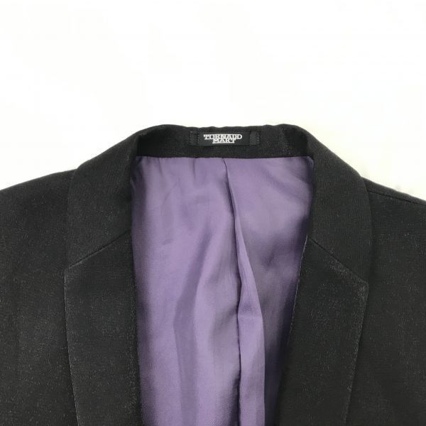 Tornado Mart Wool Tailored Jacket Single 1-Button Side Vents Black M(USED)