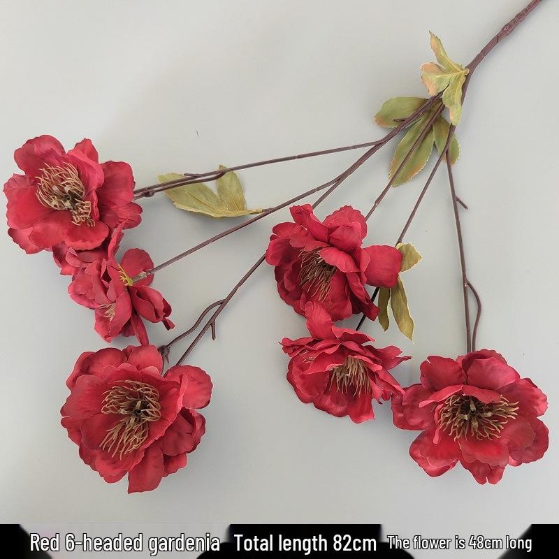 Shunran Dark Red Wine Artificial Wedding Flowers for Chinese Engagement Décor & Aisle Hanging Displays
