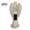 Automatic Night Light for Patio Retro Solar Angel Statue Resin Garden Light Decorative Memorial Sculpture with Flower Basket Outdoor Yard