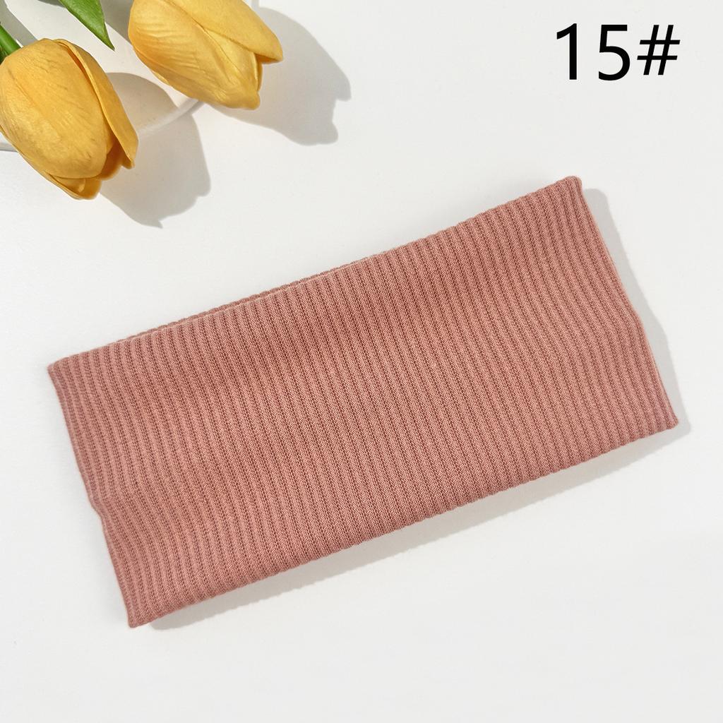 9003 SASAacc European and American Solid Color Knitted Hairband Elastic Sports Headband Hair Accessories Korean Style