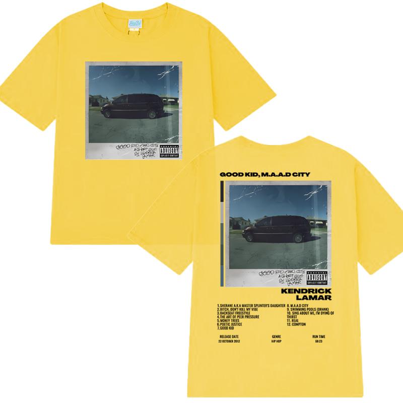 Kendrick Lamar Tour 2025 Double Sided printed T shirt Men Women Hip Hop vintage streetwear Unisex Cotton short sleeve T-shirts