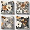 Blumenmuster Kissenbezug | Minimalistischer Botanischer Kissenbezug Weicher Atmungsaktiver Stoff | Dekokissen für Sofa, Schlafzimmer