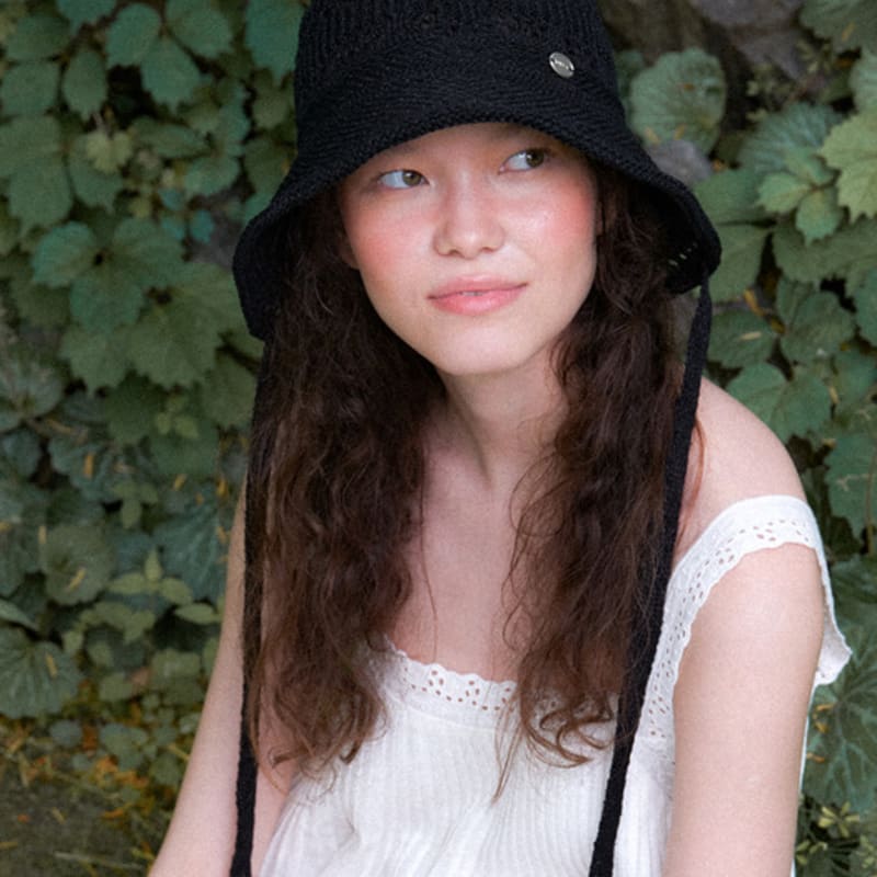 OVLA FLOWER PUNCHING WIDE BONNET_3COLOR HA058