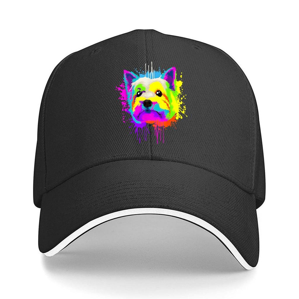 Colorful Dog Pet Pop - Art Style Sandwich Baseball Cap