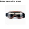 High-Quality Retro Motorcycle Goggles for Bikers with Wide Lens View
