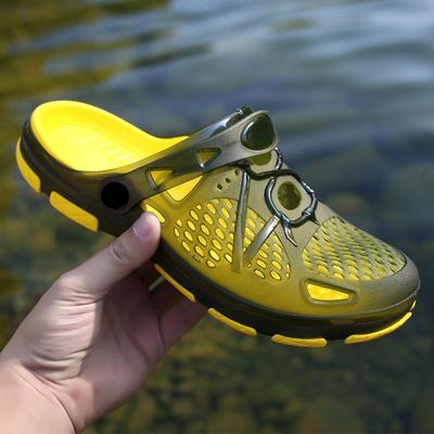 Herren Sommer Rutschfeste Zehengeschlossene Strandsandalen mit Dicken Sohlen