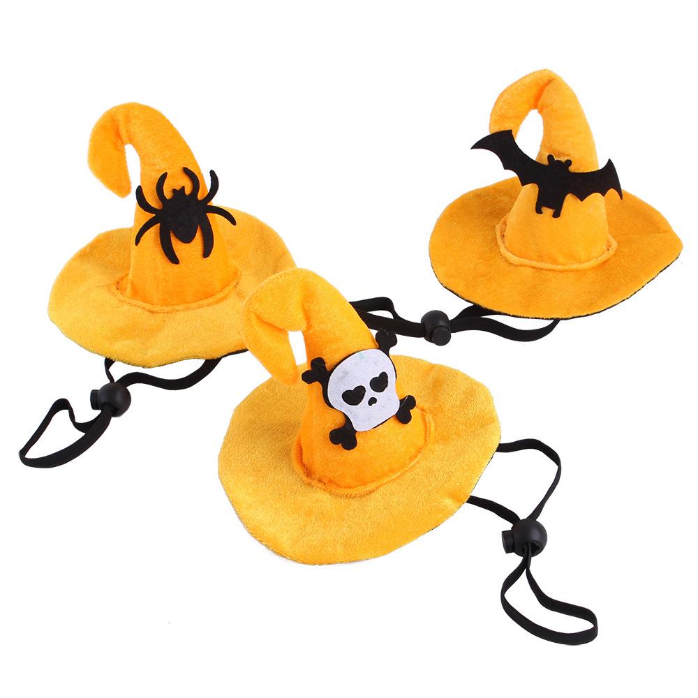 Hot-selling pet funny cat Halloween hat, bat spider skull pattern dog funny headgear