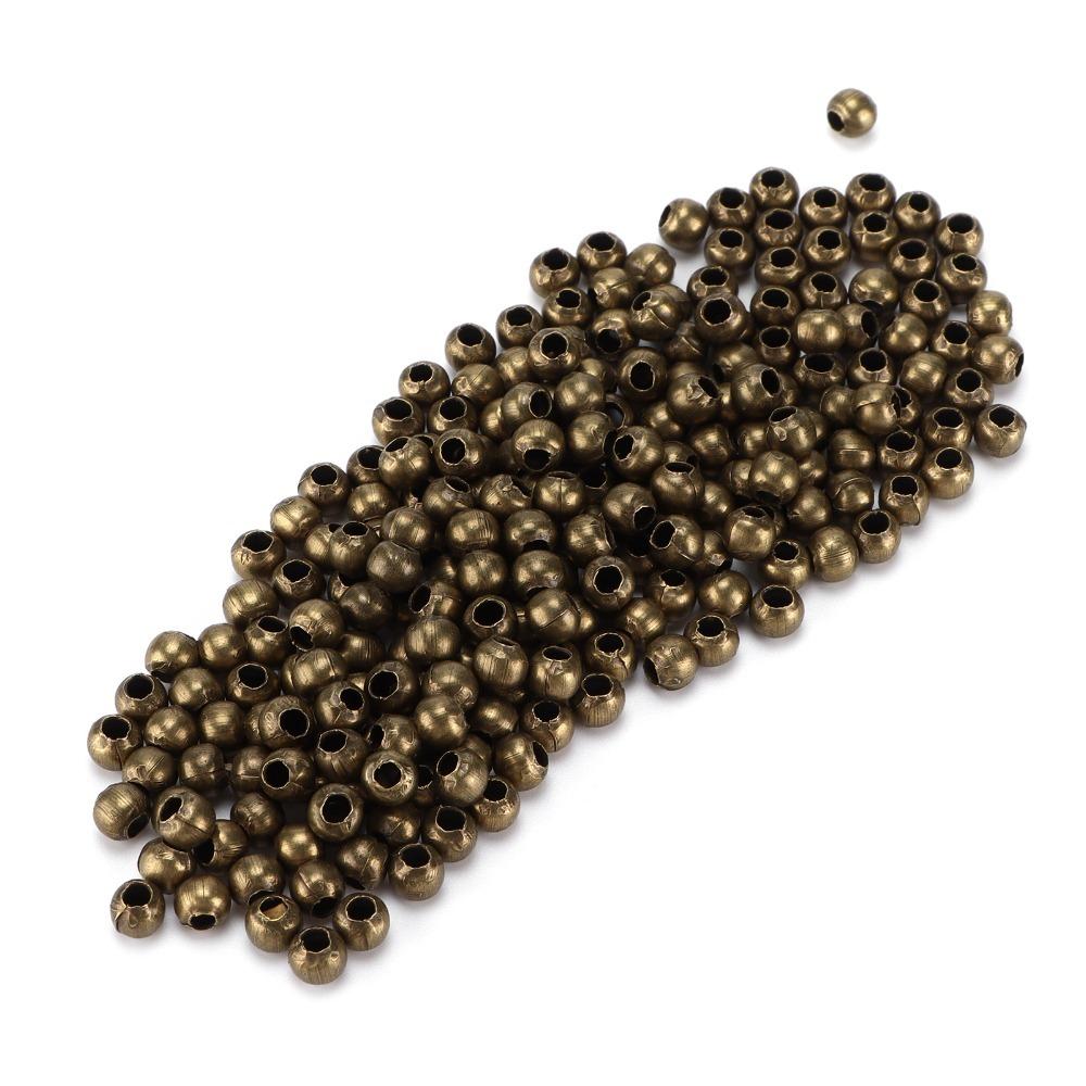 

200pcs Smooth Round Seed Beads 4mm Size Partition Beads Beading Supplies Jewelry Making бронзовий
