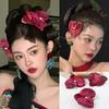 3pc/set Pearl Bride Flower Side Clip Sweet Chinese Style Hairpin Butterfly Orchid Hair Clip  Beach