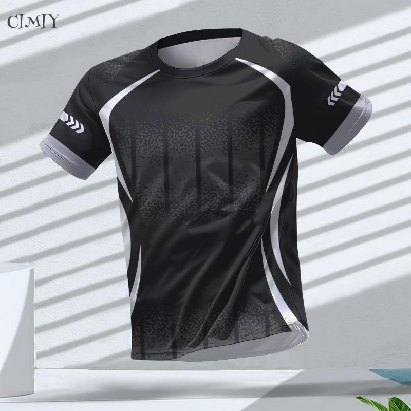 Men's Jersey Casual Fitness Men's Compression Shirt Outdoor Sports Shirt Dry Fit T-shirt Crew neck Breathable Short Sleeve