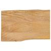 VidaXL Tabletop 70x40x2.5 Cm Live Edge Solid Mango Wood, Wood Tabletop, Side Table Top, 370705