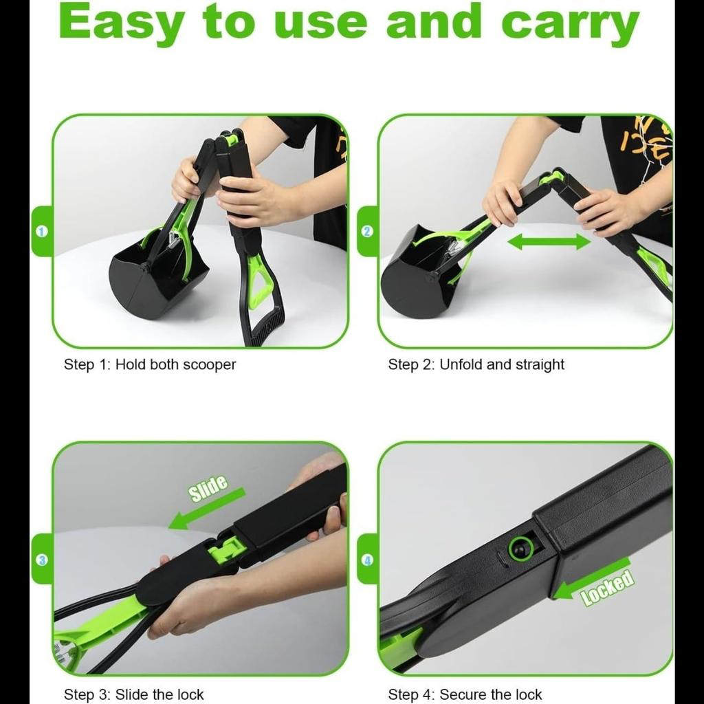 Pet Pick-up Can Be Folded with A Long Handle of 70cm. Dog Clamp Toilet. Pet Cleaning Supplies. Dog Shit Clamp Toilet Pick-up
