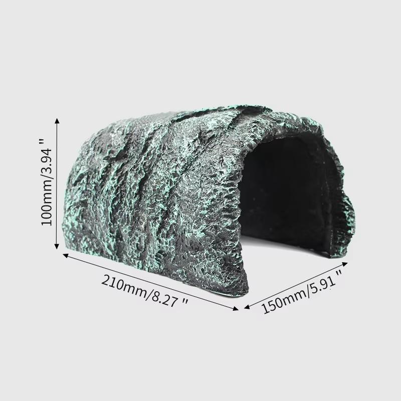 Reptile Rock Hide Cave Simulation Realistic Safe Comfortable Resin Spot Turtles Rock Pet  Hiding Spot  for Lizard Snakes