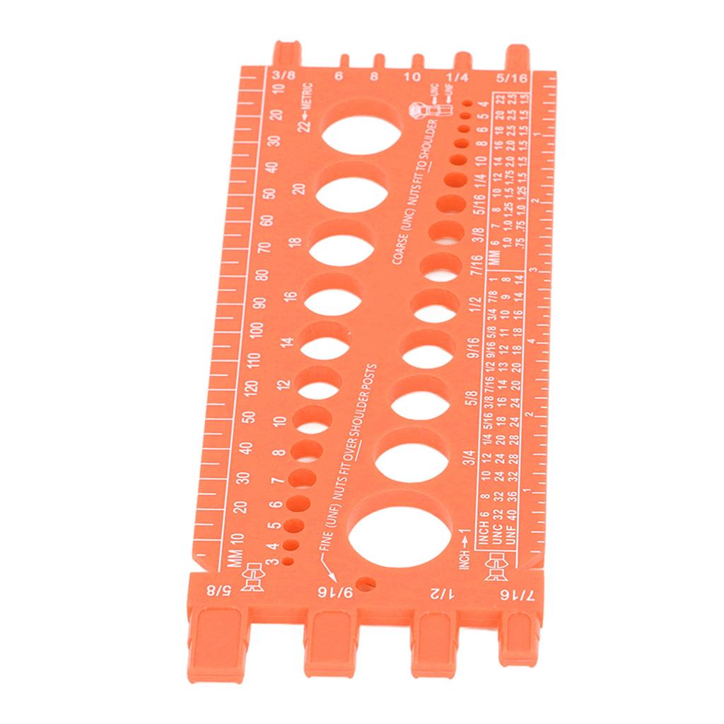 Nut Bolt Screw Gauge Multi Functional Inch Metric Quick Identification Nut Bolt Thread Checker for