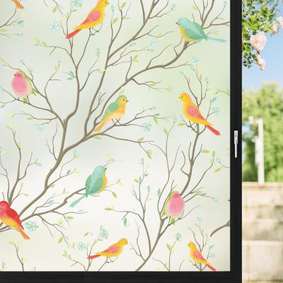 Self-adhesive PVC Static Cling Window Film Suitable for Bathroom and Shower Windows, Transparent or Opaque Window Film for Living Room Home Decoration
