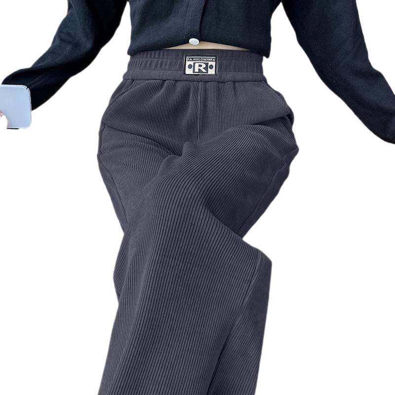 Women's Warm Fleece-Lined Corduroy Pants: Autumn/Winter, Narrow/Wide-Leg, Casual Trousers