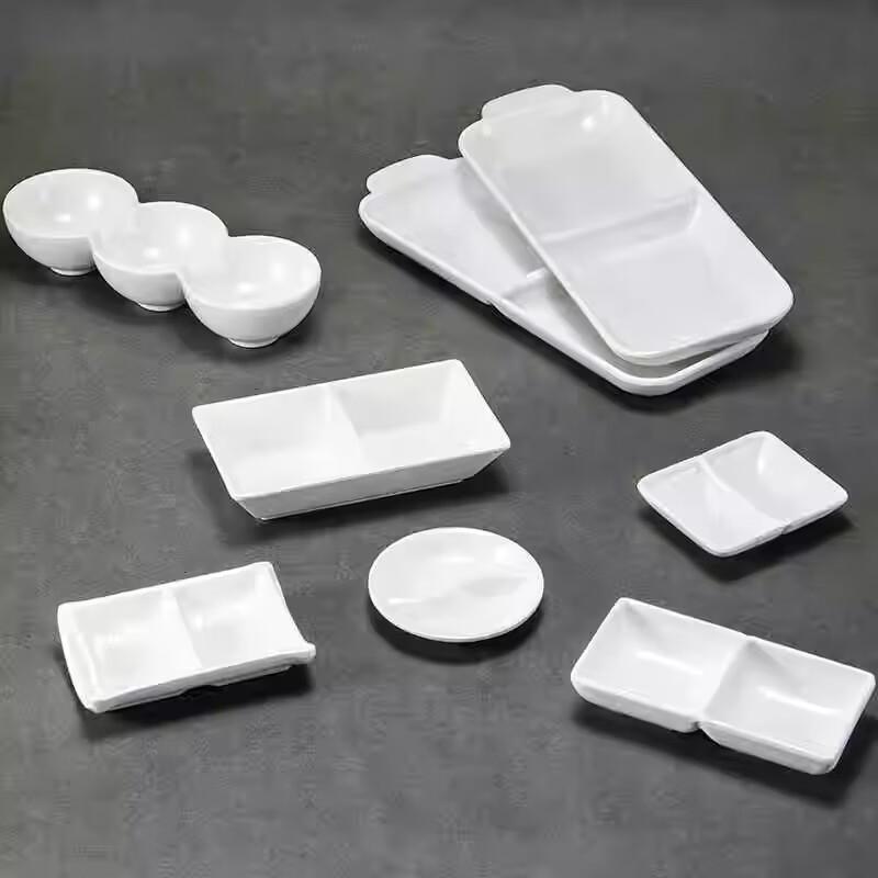 Piattini da Salse in Melamina a Doppio Scomparto Naiduo (10-Pack)