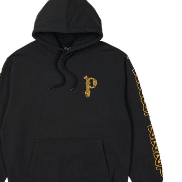 Palace FW21 Ye Olde Hoodie With Triangle Pattern and Logo Print Unisex Tops Black P21HD028