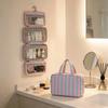 Large Capacity Travel Wash Handbag Striped Make Up Bag Travel Storage Bag  Space Saving