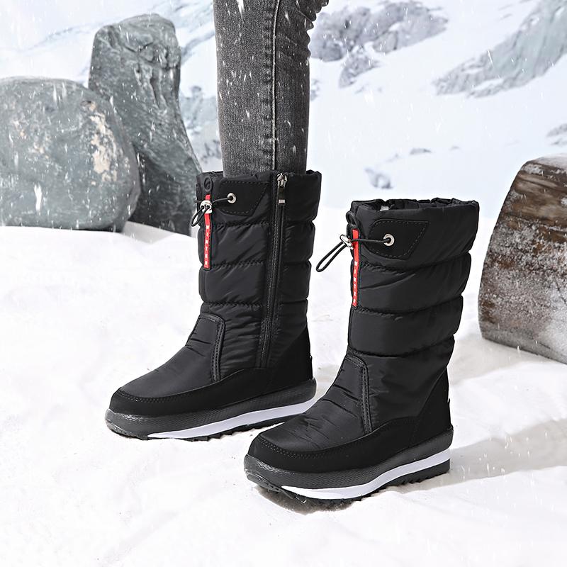 TUINANLE Winter Men's Large Size Plus Velvet Rubber Bottom Winter Shoes Men's Winter Snow Boots High Top