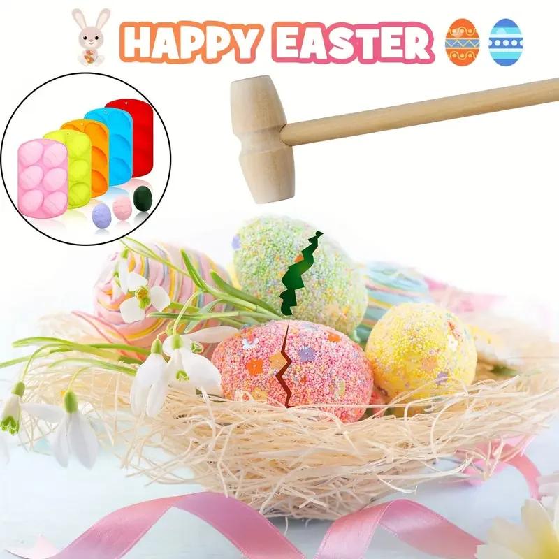 1Pcs Easter Egg Silicone Mold for Handmade Soaps, DIY Candles & Aromatherapy Gypsum Crafts