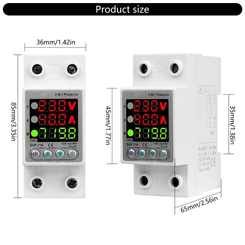 Überspannungsstrom- und Unterspannungsschutzgerät Intelligente Relais Schutzschalter Einstellbare Schutzschalter Relais