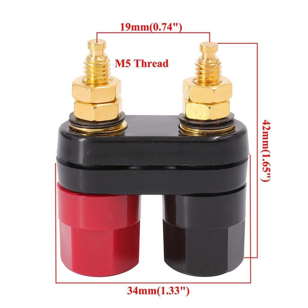 1Pcs Dual Jack Socket Banana Plug Connector