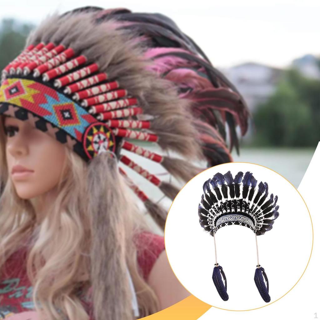Feather Headdress Accessories Headwear for Cosplay Dance Stage Show