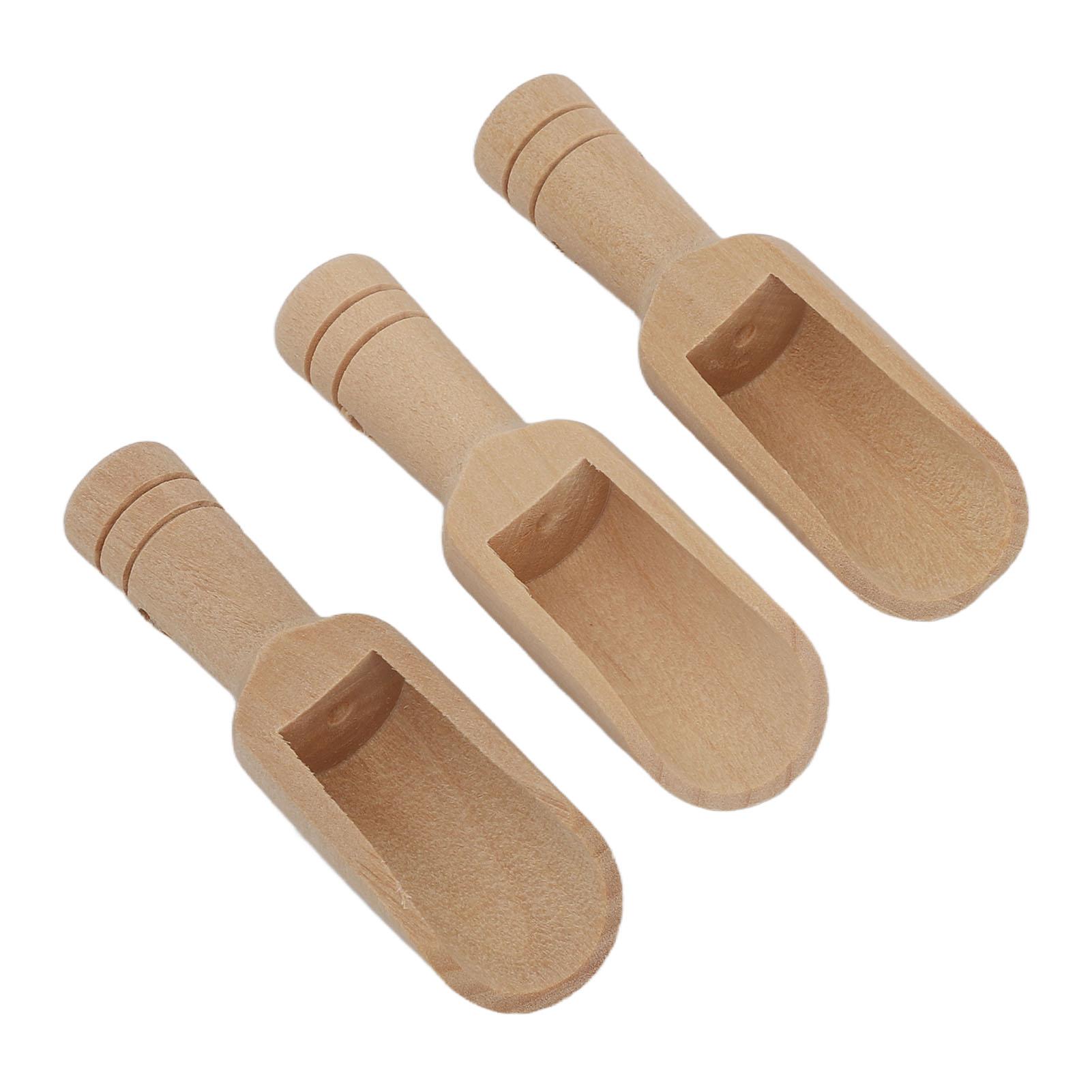 

3pcs Small Bath Salt Spoon Round Handle Portable Spice Bath Salt Spoon for Sugar Spices